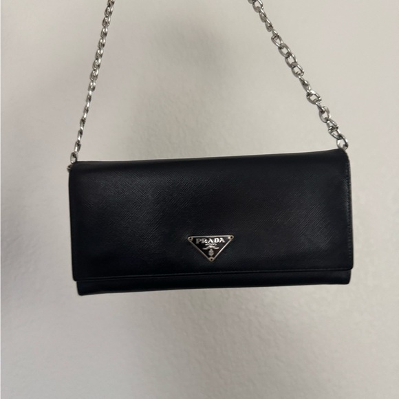 Authentic Prada Saffiano Crossbody Bag Wallet On Chain - Picture 8 of 10